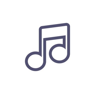 müzik notası ikon vektör illüstrasyonu