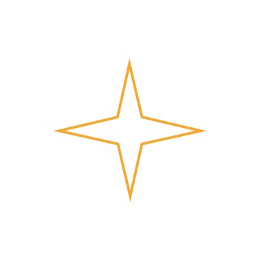 yıldız simgesinin renk vektör illüstrasyonu