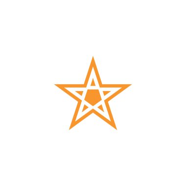 yıldız simgesinin renk vektör illüstrasyonu