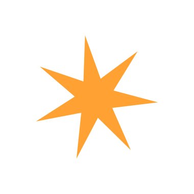 yıldız simgesinin renk vektör illüstrasyonu