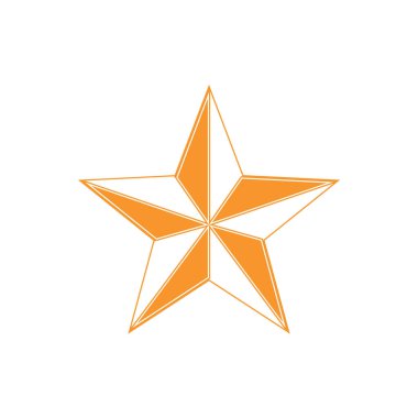 yıldız simgesinin renk vektör illüstrasyonu