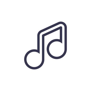müzik notası ikon vektör illüstrasyonu