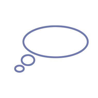 Biçimlendirilmiş konuşma balonu simgesi, vektör illüstrasyonu