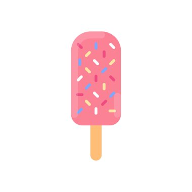 popsicle ice cream simple icon, vector illustration