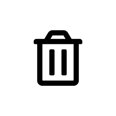 trash bin flat icon illustration, recycle symbol