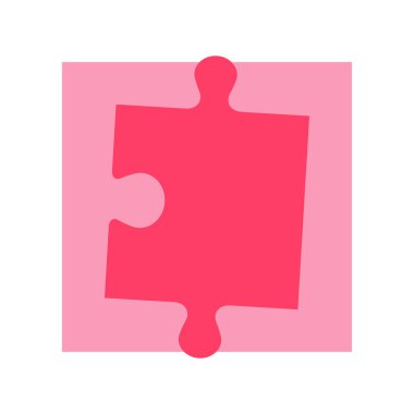 Yapboz simgesi, yapboz vektör çizimi ve alan arkaplanını kopyala