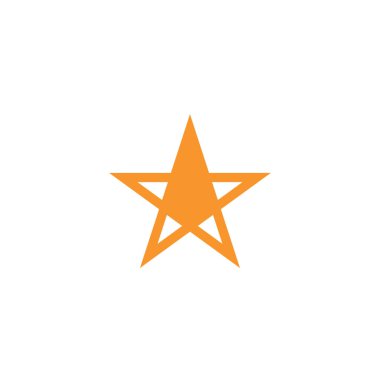 yıldız simgesinin renk vektör illüstrasyonu