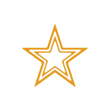 yıldız simgesinin renk vektör illüstrasyonu