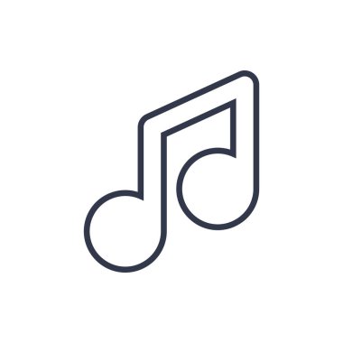 müzik notası ikon vektör illüstrasyonu