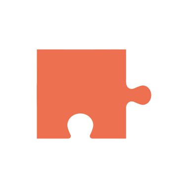 Yapboz simgesi, yapboz vektör çizimi ve alan arkaplanını kopyala