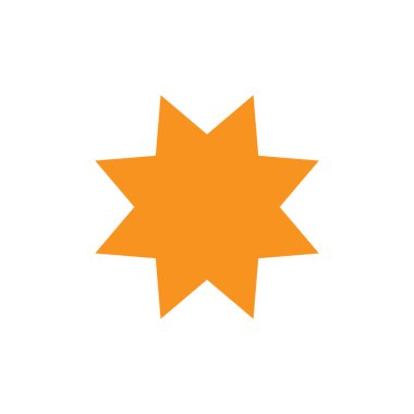 yıldız simgesinin renk vektör illüstrasyonu