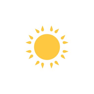 güneş simgesi. Düz tasarım 