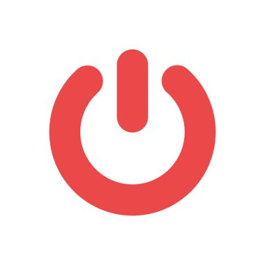 güç işareti basit simgesi, vektör çizim