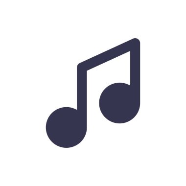 müzik notası ikon vektör illüstrasyonu