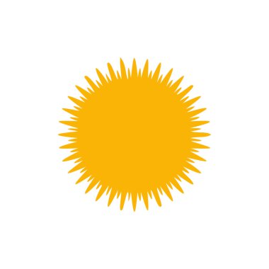 güneş simgesi. Düz tasarım 