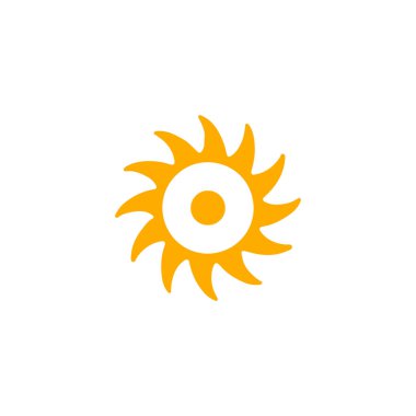 güneş simgesi. Düz tasarım 