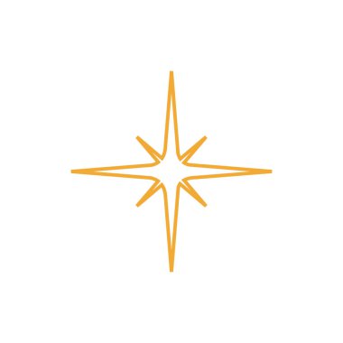 yıldız simgesinin renk vektör illüstrasyonu