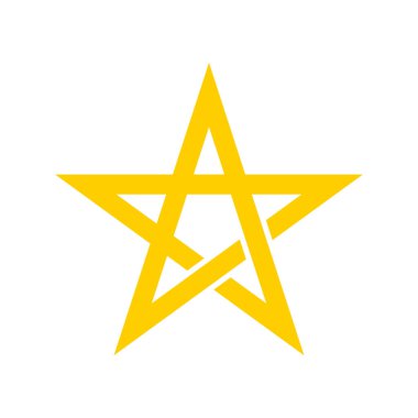 yıldız simgesinin renk vektör illüstrasyonu