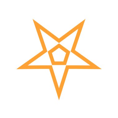 yıldız simgesinin renk vektör illüstrasyonu