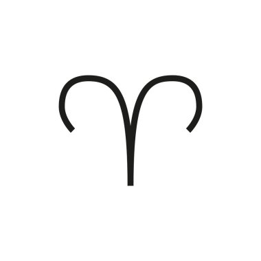 zodiac aries symbol icon illustration 