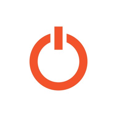 güç işareti basit simgesi, vektör çizim