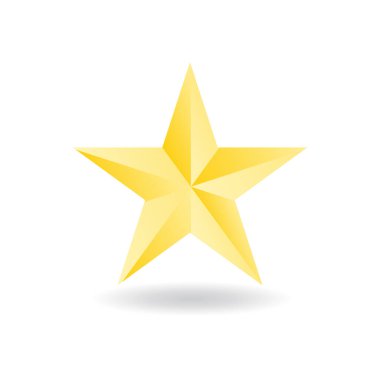 yıldız simgesinin renk vektör illüstrasyonu