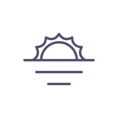 Güneş düz simge vektör çizim 