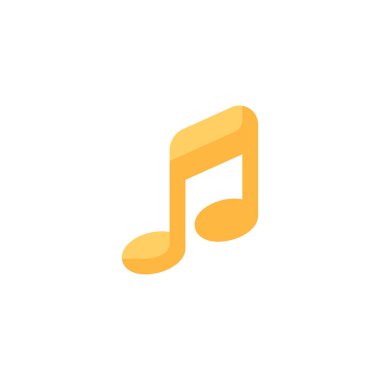 müzik notası ikon vektör illüstrasyonu