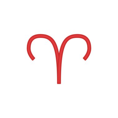 zodiac aries symbol icon illustration 