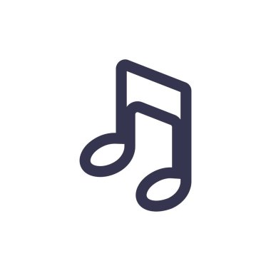 müzik notası ikon vektör illüstrasyonu