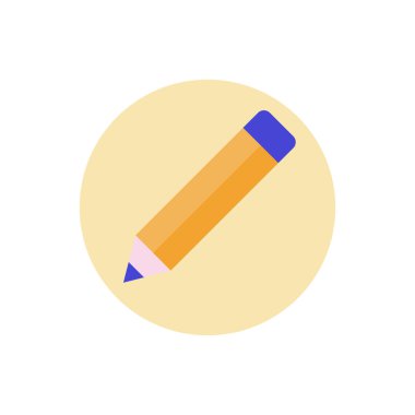 pencil icon. school and education symbol. flat illustration vector 