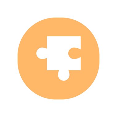 Yapboz simgesi, yapboz vektör çizimi ve alan arkaplanını kopyala