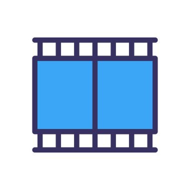 video file simple icon, vector illustration