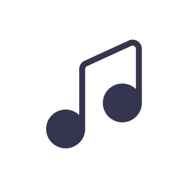 müzik notası ikon vektör illüstrasyonu
