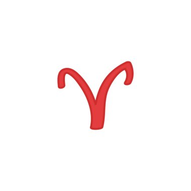 zodiac aries symbol icon illustration 