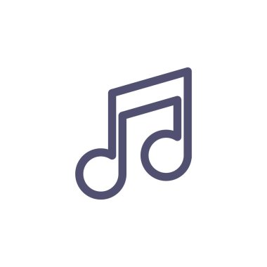 müzik notası ikon vektör illüstrasyonu