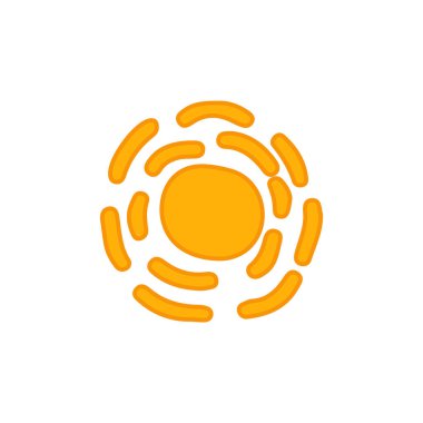 güneş simgesi. Düz tasarım 