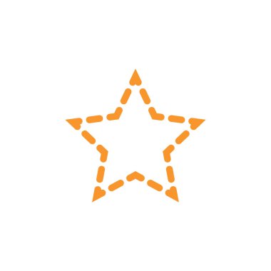 yıldız simgesinin renk vektör illüstrasyonu