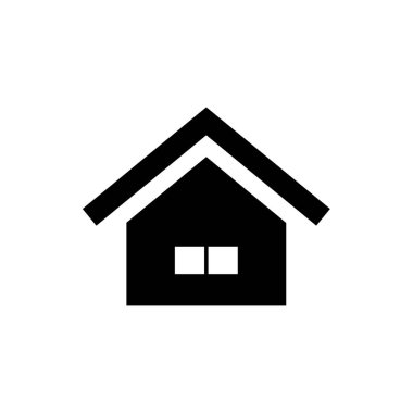 Emlak konsepti ev simgesi, vektör illüstrasyonu