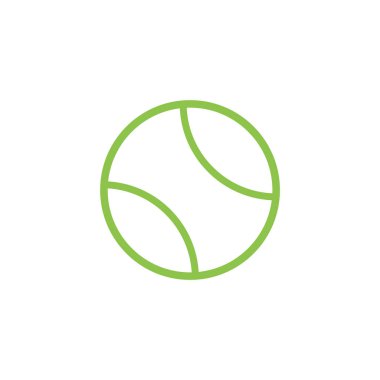 Tenis topu simgesi, vektör illüstrasyonu