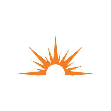 Güneş düz simge vektör çizim 