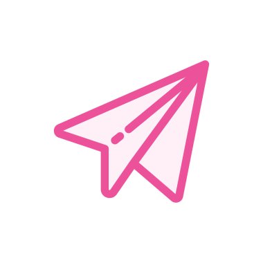 Kağıt Uçak simge vektör illüstrasyon izole