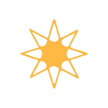 yıldız simgesinin renk vektör illüstrasyonu