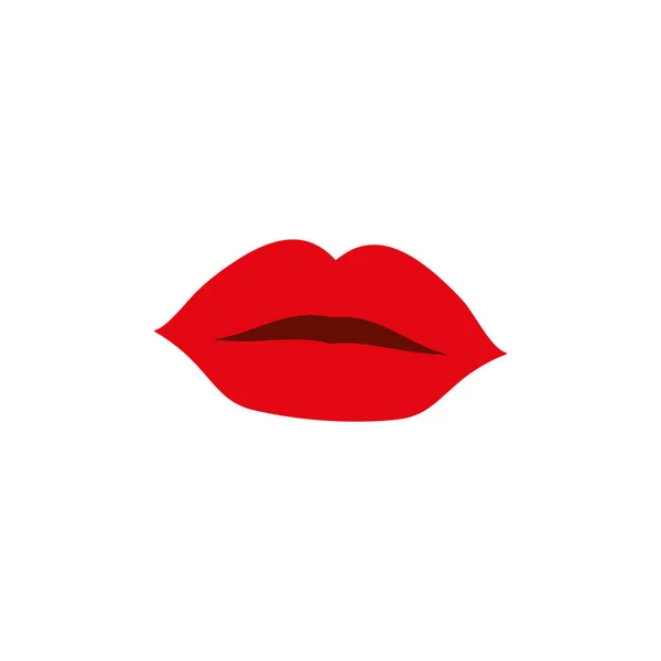 Red Lips Simple Icon Vector Illustration — Διανυσματικό Αρχείο