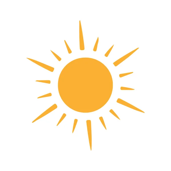 Sun Icon Flat Design — Stock Vector