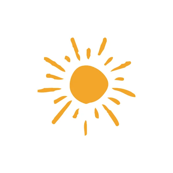 太陽のアイコン フラットなデザイン — ストックベクタ
