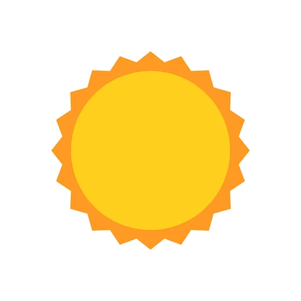 Sun Icon Isolated White Background — Stock Vector