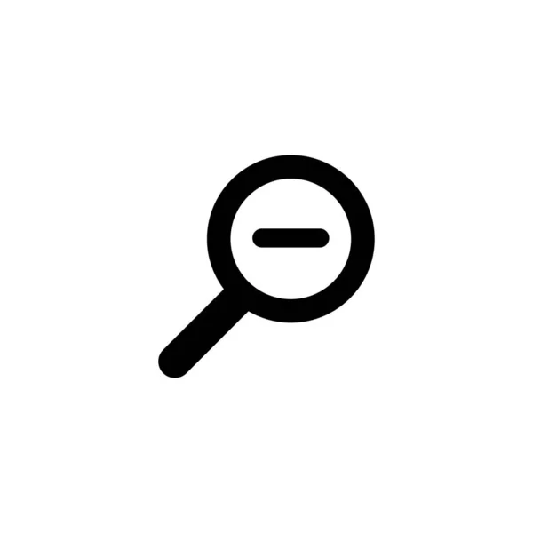 Icona Lente Ingrandimento Semplice Illustrazione Del Simbolo Vettoriale Ricerca Web — Vettoriale Stock