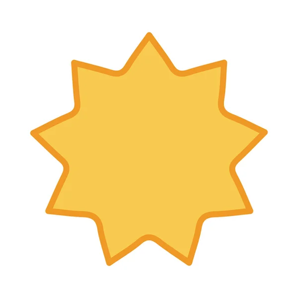 Golden Star Icon Isolated White — Stock Vector