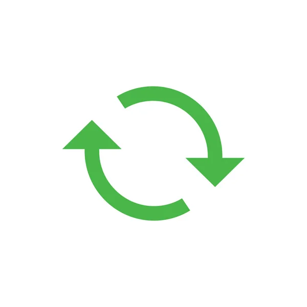 Groen Recycle Symboolpictogram Vectorillustratie — Stockvector